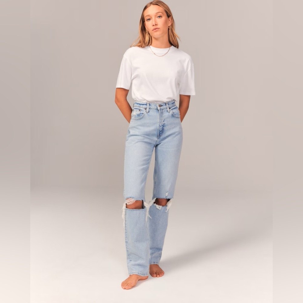 The 90s straight ultra high rise abercrombie jeans size 14 long